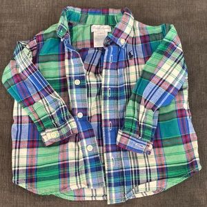 Ralph Lauren Like New Plaid Button Down Shirt